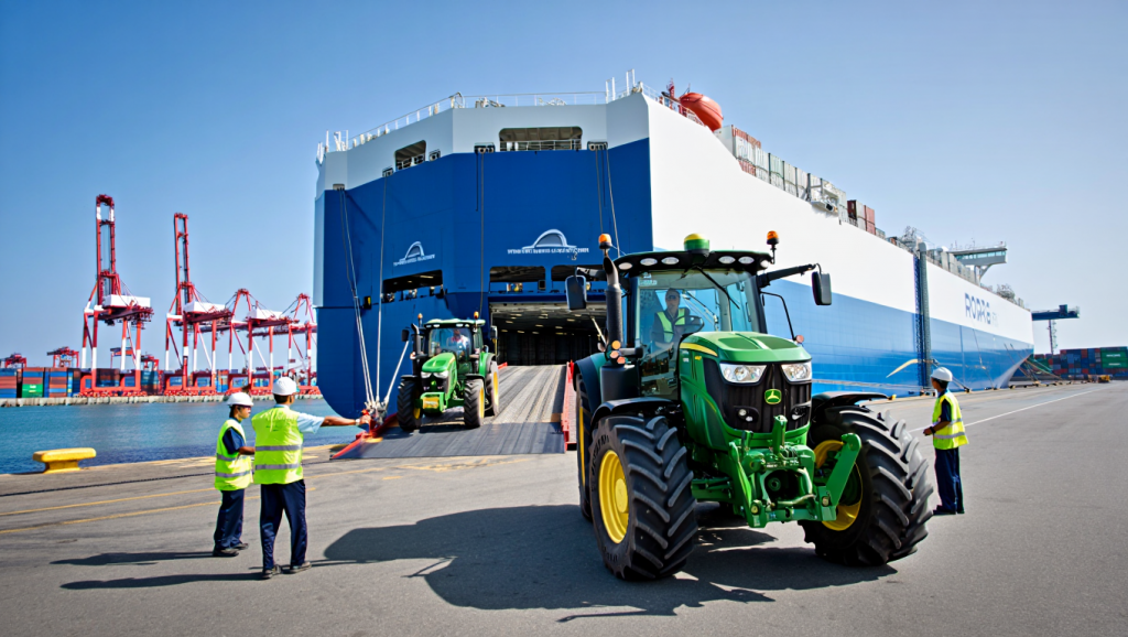 Shipping agricultural machinery by RoRo