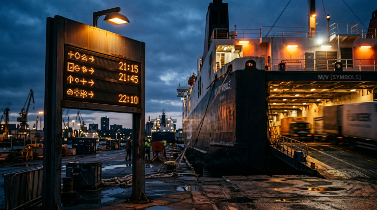 RoRo-Fahrplan lesen: ETD, ETA & Rotationen verstehen